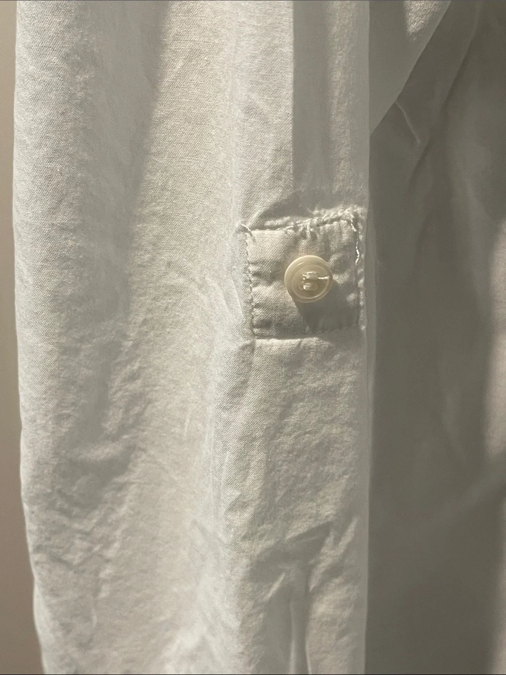 J.Crew Cotton Chambray Pocket Tunic White Button Up Shirt Size XS